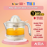 Máy vắt cam tự động Bear CZJ-A04B1, dung tích 400ml, dễ dàng vệ sinh, công suất 30W - HÀNG CHÍNH HÃNG