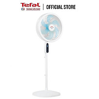 Quạt đứng có điều khiển từ xa Tefal Turbo Silence Plus VH689990 màu trắng cánh xanh - Hàng chính hãng