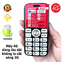 Điện thoại Người Già Good A60 Pro 4G (LTE) Gọi HD Call , Có SOS , Màn lớn - Phím to - Pin trâu - Sạc Type C - Hàng nhập khẩu