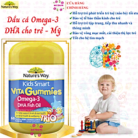Dầu cá Omega-3 DHA cho trẻ Vita Gummies Nature's Way Mỹ hỗ trợ phát triển não bộ, bảo vệ thần kinh và thị giác của trẻ - QuaTangMe Extaste