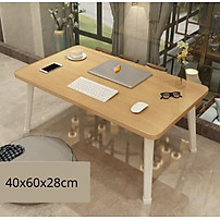 Bàn học gấp gọn mặt gỗ chân nhựa - giao màu ngẫu nhiên
