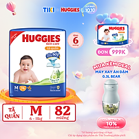 Tã quần Huggies Skin Care Super Jumbo M76+6 miếng với tràm trà dịu da