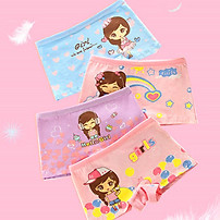 Quần chip đùi cotton hình cô bé nhiều màu sắc cho bé gái 2-12 tuổi - C005