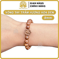 Vòng tay hoa sen tốc phong thủy trầm hương HÀ XÁ đeo tay nam nữ may mắn tài lộc