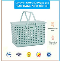 Làn nắp Hokori Việt Nhật , Làn đi sinh đựng đồ mẹ và bé , giỏ xách đi siêu thị đựng đồ siêu to - Hàng Việt Nam