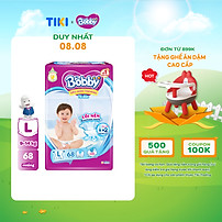 Tã Dán Bobby Siêu Mỏng Thấm Gói Siêu Lớn L68 (68 Miếng)