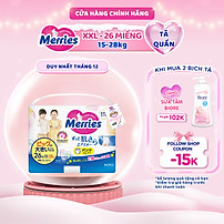 Tã/bỉm quần Merries size XXL - 26 miếng (dành cho bé từ 15 - 28kg)