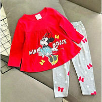 Đồ bộ bé gái, Bộ ngủ dài tay cho bé gái từ 8-25kg chất cotton hàng xuất mềm mịn mát