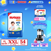 Tã/bỉm quần Huggies Skin Care Super Jumbo XXL54 miếng với tràm trà dịu da