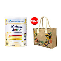 Thực phẩm dinh dưỡng Nutren Junior Thụy Sĩ hỗ trợ tăng cân tiêu hóa tốt cho trẻ từ 1 đến 10 tuổi 800g -  Tặng Túi cói con mèo
