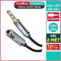 Dây Cáp Nối Dài Âm Thanh 3.5mm Dài 2M CHOETECH AUX001-BK - Hàng Chính Hãng