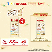 Tã quần Huggies Skin Perfect Super Jumbo XXL48+6 với 2 vùng thấm giảm kích ứng da