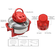Lò Nướng Thủy Tinh Sanaky VH-188D - Hàng chính hãng
