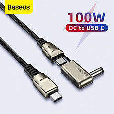 Cáp nguồn Baseus 1 for 2 Fast Charging Data Cable Type C to C + DC 100W - Hàng chính hãng