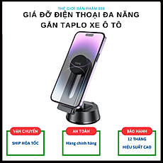 Giá đỡ điện thoại cao cấp từ tính tiện lợi dành cho vị trí taplo ô tô, chắc chắn hoco H16 - Hàng chính hãng
