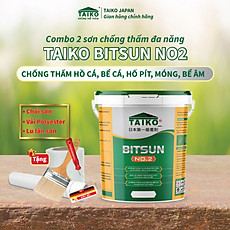 Sơn Chống Thấm Đa Năng Gốc Bitum TAIKO BITSUN NO 2 - Keo Sơn Chống Thấm Bể Cá Koi, Sàn Mái Nhà, Móng Nhà, Bể Âm