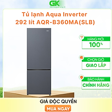 Tủ Lạnh Aqua Inverter 292 lít AQR-B360MA(SLB) - Hàng Chính Hãng - Giao Hàng TP HCM