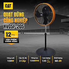 Quạt đứng công nghiệp Caterpillar HVOSF-20S 20inch Làm mát hiệu quả cho xưởng sản xuất, nhà kho - Hàng chính hãng