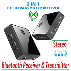 ROGTZ - Thiết bị thu phát âm thanh Bluetooth đa năng NFC M6 Bluetooth 5.0, Chế độ chuyển đổi linh hoạt, Phạm vi 10m.  Màn hình LCD, Điều khiển từ xa, Tích hợp Micro, Pin Lithium-Ion  3.7V/500mAh, Hỗ trợ FM, USB, Thẻ TF - Hàng Chính Hãng