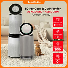 Máy lọc không khí LG PuriCare360 - AS10GDWH0 2 tầng - AS65GDBY0 Alpha 1 tầng - Hàng chính hãng LG