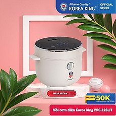 PRC-12SLJT_B Nồi cơm điện Korea King (có chức năng tách đường, dung tích 1.2L, công suất 400 W, mặt kính đen)-Hàng chính hãng