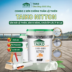 1 Kg Keo Sơn Chống Thấm Sàn TAIKO NITTON (Gốc Acrylic) -  Chống Thấm Lộ Thiên, Sàn Mái, Máng Xối, Ban Công, Lô Gia Tặng Kèm Vải Kết Cấu/Hiệu Quả Hơn Khi Pha Xi Măng