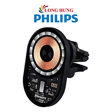 Giá đỡ điện thoại trên xe hơi Philips Magnetic Wirreless Charging Mout 15W DLP9719TB/74 - Hàng chính hãng