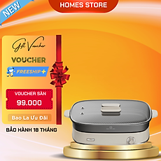 Nồi Lẩu Nướng Điện Đa Năng BEAR SB-NL45K Gồm 6 Chức Năng Dung Tích 4.5 Lít Công Suất 1600 W - Hàng Chính Hãng