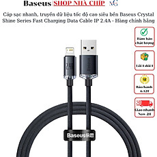 Cáp sạc nhanh, truyền dữ liệu tốc độ cao siêu bền Baseus Crystal Shine Series Fast Charging Data Cable IP 2.4A - Hàng chính hãng