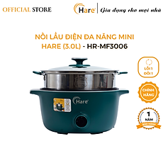 Nồi lẩu điện đa năng HR-MF3006 (3.0L) -hàng chính hãng thương hiệu Hare - bảo hành 12 tháng