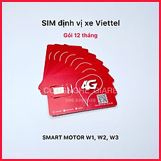 SIM 4G Viettel cho bộ định vị Viettel Smart Motor W1, W2, W3 - Ưu đãi 12 tháng