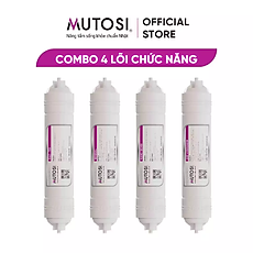 Combo 4 lõi chức năng Mutosi TKNO - Lõi T33/GAC, Khoáng đá, ORP Hydrogen, Nano bạc - Hàng chính hãng Mutosi