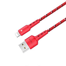 Cáp sạc nhanh 3A Hoco X14 Pro vải dù chống rối tích hợp đèn Led tự ngắt thông minh cho iPhone dài 2M ( 2 màu ) - Hàng chính hãng