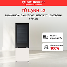 Tủ lạnh ngăn đá dưới 340L InstaView LBB33BGMAI - Hàng Chính Hãng