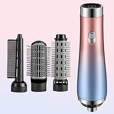 Máy Sấy Tóc Đa Năng Tạo Kiểu Tóc Teement, Sấy Khô, Duỗi Thẳng, Uốn Cụp, Công Suất Lớn 1000W, Giảm Tiếng Ồn, An Toàn Khi Sử Dụng, Tạo Kiểu Chuyên Nghiệp, Bổ Sung Ion Dưỡng Ẩm, Làm Mềm Mượt Tóc, Chống Hư Tổn Tóc - Hàng Chính Hãng