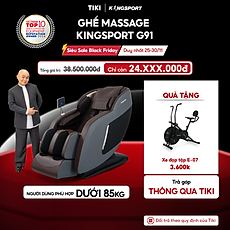 CHỈ GIAO MIỀN NAM | Ghế massage KINGSPORT G91 cao cấp con lăn 3D với 15 bài tập, chế độ quét cơ thể thông minh, túi khí massage chân cao