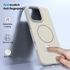 Ốp Lưng Da Cho iPhone 16 Pro Max hiệu Likgus Beaty Viền Dẻo Chống Sốc Hỗ Trợ Sạc Không Dây Magnetic - Hàng chính hãng