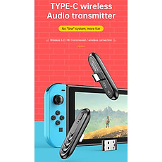 ROGTZ - Bộ Phát Tín Hiệu Bluetooth Không Dây Type-C USB Tương thích đa dạng Nintendo Switch & Lite, PS4, PC, Điện Thoại Bluetooth 5.0 Phạm vi 10m Nhựa ABS Nhỏ gọn Dễ sử dụng- Hàng Chính Hãng