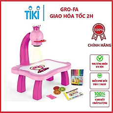 Bàn vẽ thông minh cho bé có đèn chiếu sáng , bảng vẽ tự xóa nhiều hình kèm màu và giấy vẽ