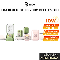 Loa Bluetooth Divoom Beetles FM II Thiết kế siêu nhỏ, cổ điển, Tích hợp FM radio và thẻ nhớ TF card - Hàng chính hãng - Bảo hành 12 tháng 1 đổi 1