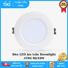 Đèn LED âm trần Downlight AT04 10W Rạng Đông lỗ khoét D90 ánh sáng 6500K - Hàng chính hãng