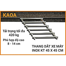 THANG DẮT XE MÁY INOX TIỆN ÍCH DÀNH CHO NGÕ HẸP. ( cho thềm cao 8 - 35 cm )