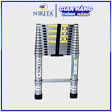 Thang Nhôm Rút Đơn - Đai Bọc Nhôm NIKITA - Nút Khoá Tự Động - Nhôm 6063 chuyên dụng, cứng cáp, chắc chắc, không gỉ