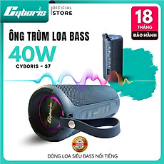 Loa Nghe Nhạc Bluetooth Cyboris S7, Loa siêu Bass, Công suất 40W, Chống nước IPX7, Pin 4000mAh. Hàng chính hãng