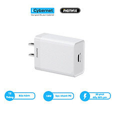 Củ sạc nhanh chuẩn PD 18W Remax RP-U80 - Hàng chính hãng