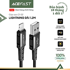 Cáp Acefast Light.ning (1.2m) - C1-02 Hàng chính hãng Acefast