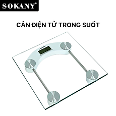 Cân điện tử sức khoẻ SOKANY mặt kính trong suốt chịu lực đến 180kg SK-19030 - HÀNG CHÍNH HÃNG - DELIYA