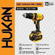 MÁY KHOAN PIN 80NM HK-Z1100 HUKAN (2 PIN ) - HÀNG CHÍNH HÃNG