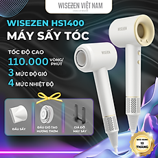 WISEZEN HS1400 Máy sấy tóc tốc độ cao – Động cơ 110K RPM, trải nghiệm sấy khô nhanh.