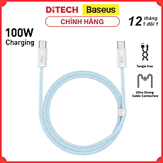 Cáp sạc nhanh hiệu Baseus Dynamic Series Type-C to Type-C 100W 1m - Màu xanh dương - hàng chính hãng